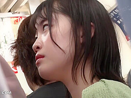 Japanese Babe having sex in a crowded train