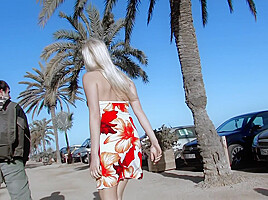 Hot french blonde anal fucking by big cock on public beach – MMM100